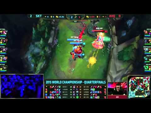 Bang + Wolf Amazing Towerdive SKT VS AHQ | LoL World Championship 2015