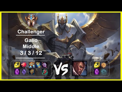 KR Challenger Replays Middle Galio vs Lucian Ep.3090
