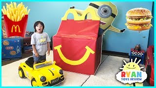 McDonald&#39;s Drive Thru with Giant McDonald&#39;s Happy Meal