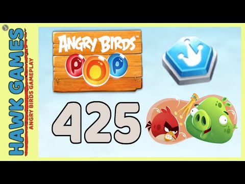 Angry Birds Stella POP Bubble Shooter Level 425 - Walkthrough, No Boosters