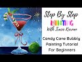 Candy Cane Bubbly Acrylic Painting Tutorial