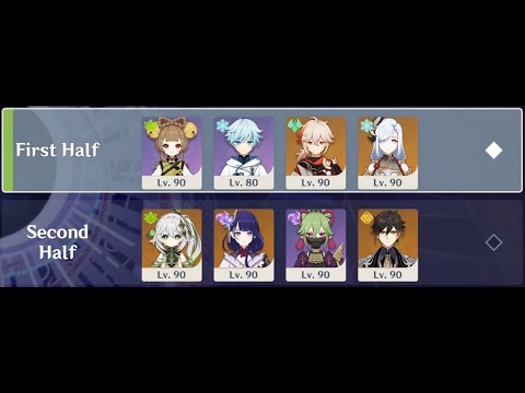 3.3/3.4 Spiral Abyss, Cryo Yaoyao & Nahida DPS - (Floor 12, 9★)