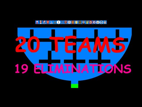 20 Teams & 19 Eliminations marble race in Algodoo
