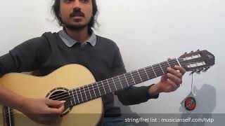 How to Guitar |Thendral Vandhu Theendum Pothu | Raga Carnatic slides, hammer ons, pull offs