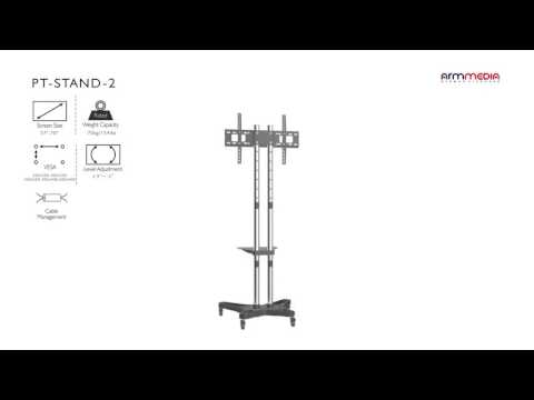 Миниатюра изображения товара Стойка для ТВ/аппаратуры ARM Media PT-STAND-1 (серебристый)