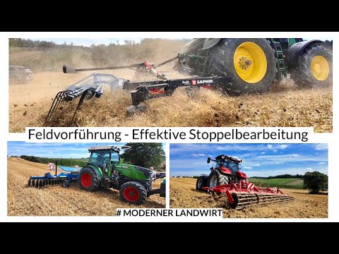 Field demonstration: Effective stubble cultivation / disc harrow / cultivator / GrindStar rotary ...