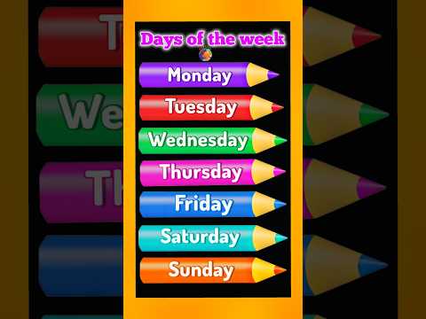 Weekdays learning video || days of the week learning video || Sunday Monday Tuesday ||stay little