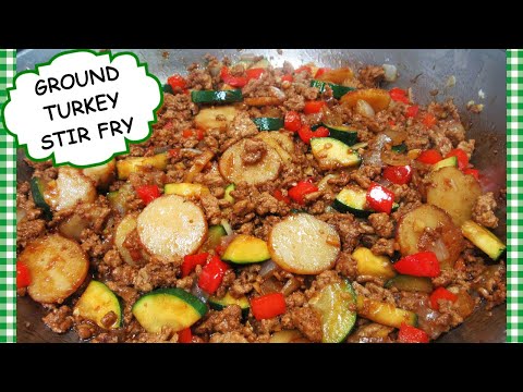 Asian Ground Turkey Stir Fry | Easy Stir Fry Recipe |...