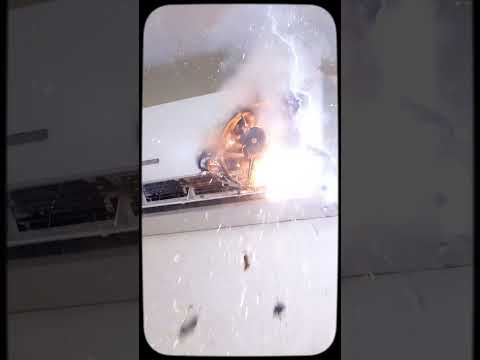 AC Unit SPARKS and EXPLODES! ⚠️🔥 Caught on Camera