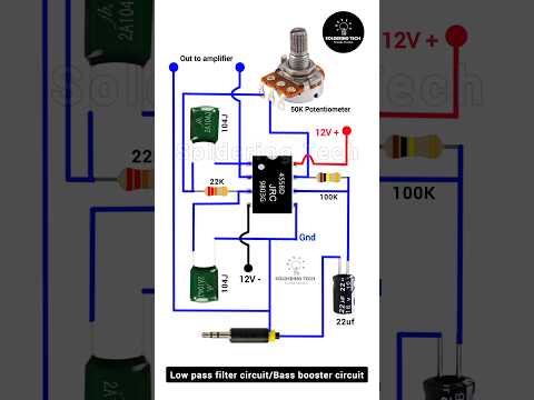 4558 ic Low pass filter for subwoofer #diy #shorts #bass