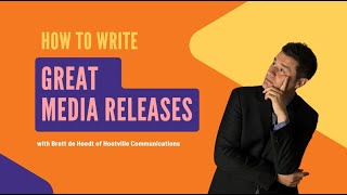 How to write a media release by an Australian public relations profess