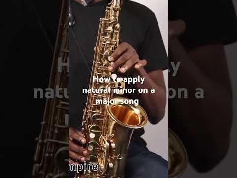 how to play natural minor on a major song #howtoplaysaxophone #minor #saxophone #gracenote