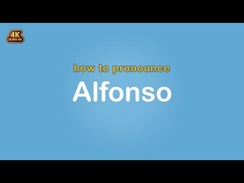 how to pronounce Alfonso 【Name】