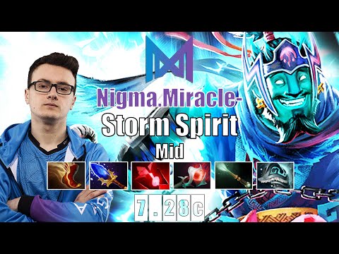 Storm Spirit Mid | Nigma.Miracle- | MIRACLE- BACK TO MID WITH STORM | 7.28c Gameplay Highlights