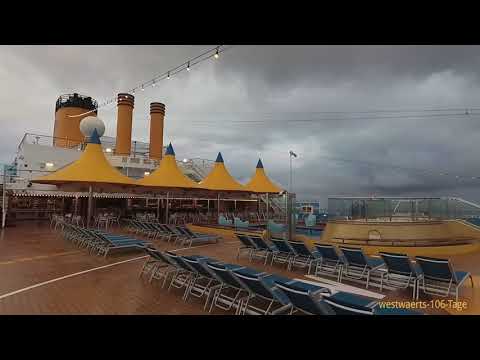 Weltreise 2017 mit Costa Luminosa Ein Tag auf See 11. Jan. 2017