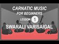Lesson 1 Swarali Varisaigal CarnaticMusicforBeginners