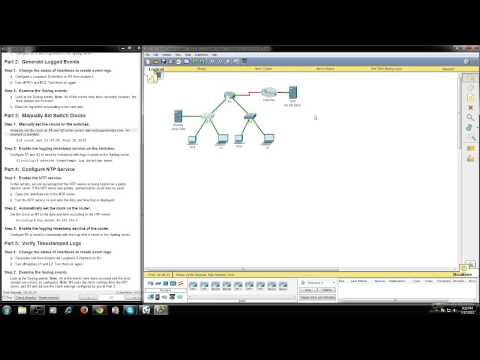 Packet Tracer  8.1.2.5 Configuring syslog and NTP