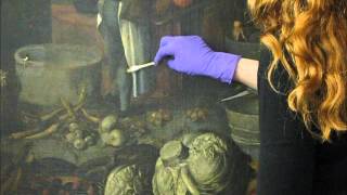 preview picture of video 'Uncovering the original beauty of a Flemish oil painting - Stage 2'