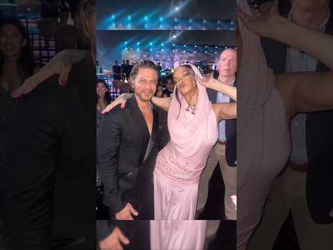 Rihanna with King Khan and other Celebs at Anant Ambani's pre wedding function #shorts