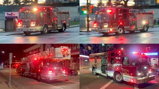 Burnaby Fire Department - Station 5 & *Old* Engine 7 Responding