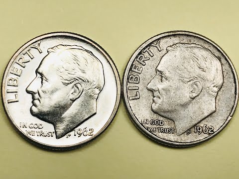 $2,233 - US 1962 Full Bands Dime - United States 10 Cents Coin