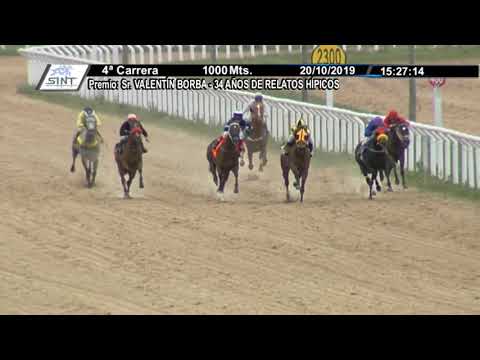 20/10/2019 – Hipodromo Melo – Carr 4 – Sr. VALENTÍN BORBA - 34 AÑOS DE RELATOS HÍPICOS