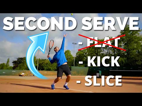 How To Hit The Perfect 2nd Serve in Tennis - Slice vs Flat vs Kick Tennis Serve Lesson