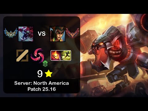 Cho'Gath Mid vs Cassiopeia - NA Challenger - Patch 25.16