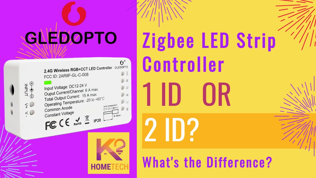 Hue Compatible Gledopto 1ID vs 2ID RGBCCT Zigbee LED Strip Controller. What's the differences