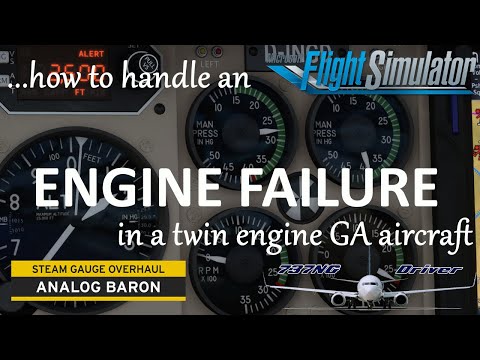 ENGINE FAILURE on TAKEOFF in a Multi Engine General Aviation Aircraft | Analog BARON | Real Pilot