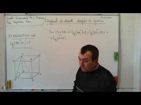PROBLEME REZOLVATE LA TEMA UNGHIUL A DOUA DREPTE IN SPATIU - problema 3