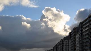 preview picture of video '18 APR 2014 BELGIAN COAST WESTENDE 8.15H Beautiful sky Slideshow'