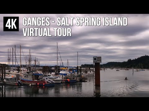【4K】Ganges, Salt Spring Island - Virtual Walking Tour in BC, Canada