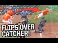 Runner jumps over catcher to avoid tag | Things You Missed