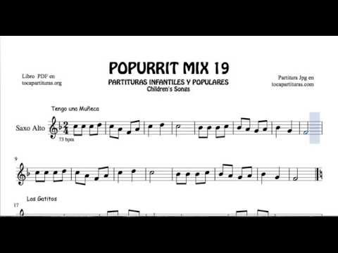 19 of 30 Popurrit Mix Sheet Music for Alto Sax I have a Doll Littles Kitties My Donkey