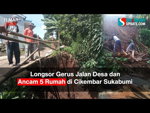 Longsor Gerus Jalan Desa dan Ancam 5 Rumah di Cikembar Sukabumi