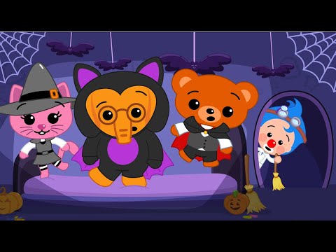 Cinco Monstruos Saltaban En La Cama 🎃👻 Canciones Infantiles de Halloween | Plim Plim