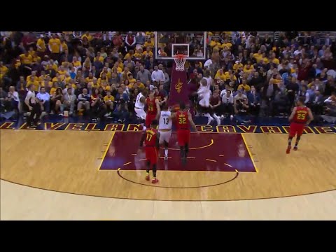 LeBron James MONSTER Dunk Hawks vs Cavaliers Game 1 May 2 2016 2016