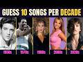 Guess 10 Songs From Each Decade 1950s To 2020s Music Quiz