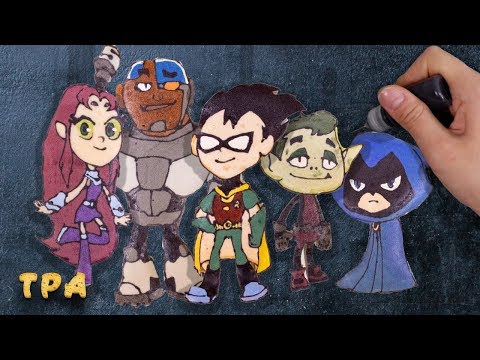 Teen Titans GO Pancake Art - Robin, Starfire, Cyborg, Raven, Beast Boy | TPA