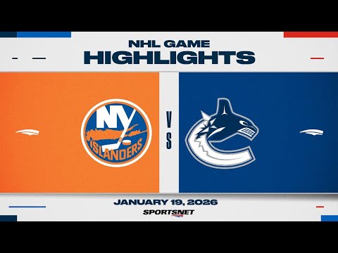 NHL Highlights | Islanders vs. Canucks - January 19, 2026