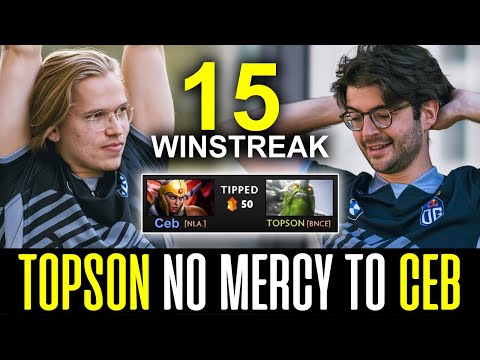 Topson NO MERCY against CEB - 15 Win Streak on TINY! DOTA 2