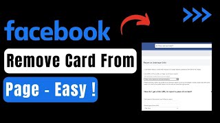 How To Remove Card From Facebook Page !