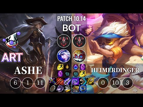 RJ Art Ashe vs Heimerdinger Bot - KR Patch 10.14