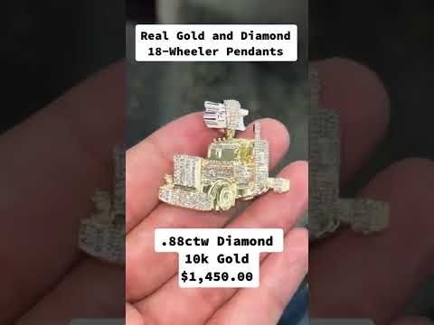 Real Gold & Diamonds 18 Wheeler Truck Pendant by Ijaz Jewelers