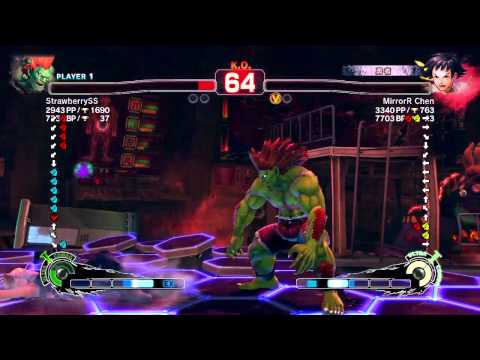 StrawberrySS ( Blanka ) vs MirrorR Chen ( Makoto ) - SSF4 AE Ranked Introspection