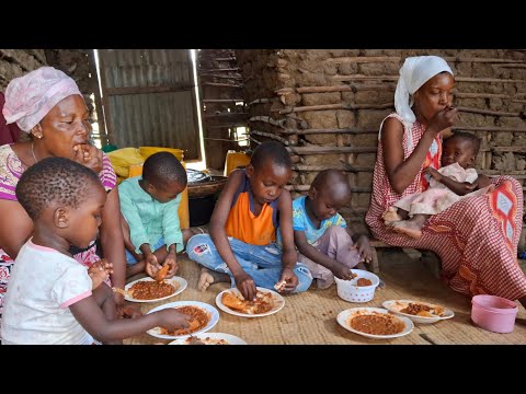 African Village Life of Our Young Organic Mom#Cooking Village Food Cardamon Bread with Beans.