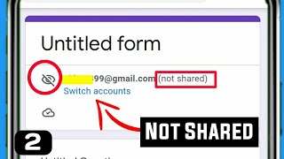 Your Email and Google Account Are Not Part Of Your Response #googleform #notshared #switchaccount
