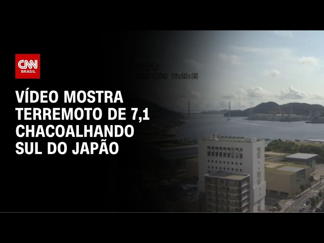 Veja momento em que terremoto de 7,1 chacoalha sul do Japão | CNN BRASIL