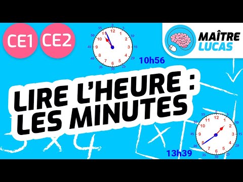 Lire les heures : les minutes CP - CE1 - CE2 - Cycle 2 - Se repérer dans le temps